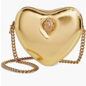 Kurt Geiger London Kensington Heart Metallic Leather Crossbody Bag Holiday